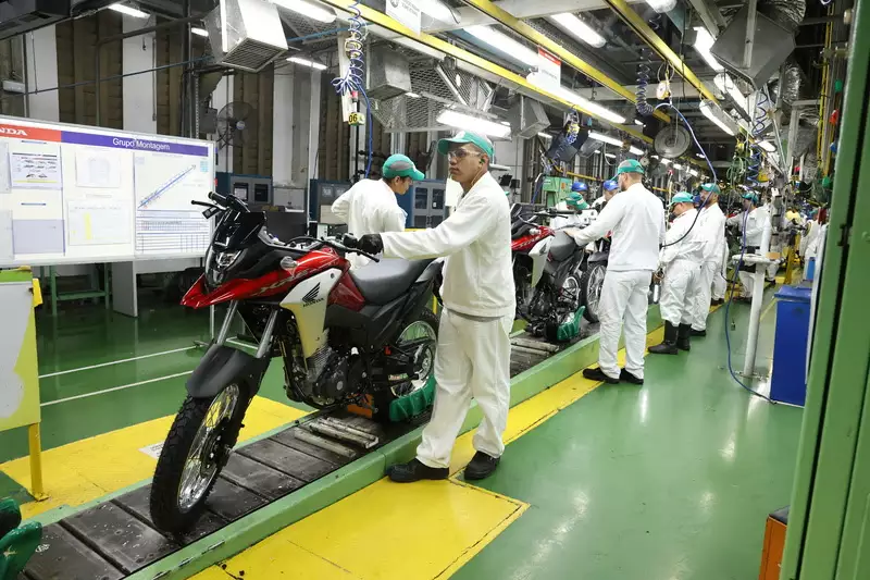 Fabrica da Honda motos no Brasil