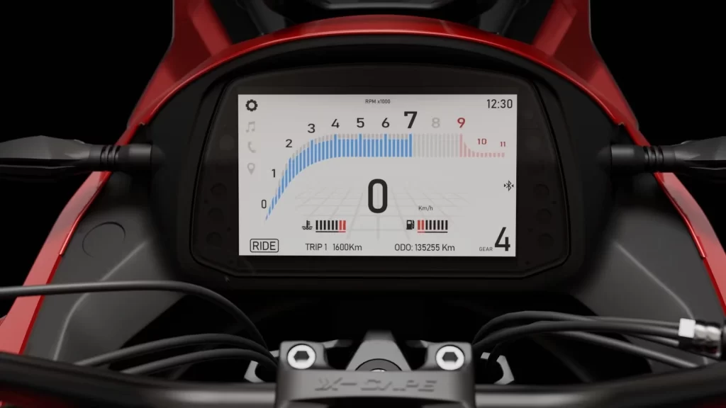 painel tft Moto Morini X-Cape 700 2025