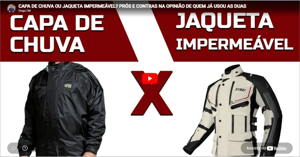 Capa de chuva ou jaqueta impermeável